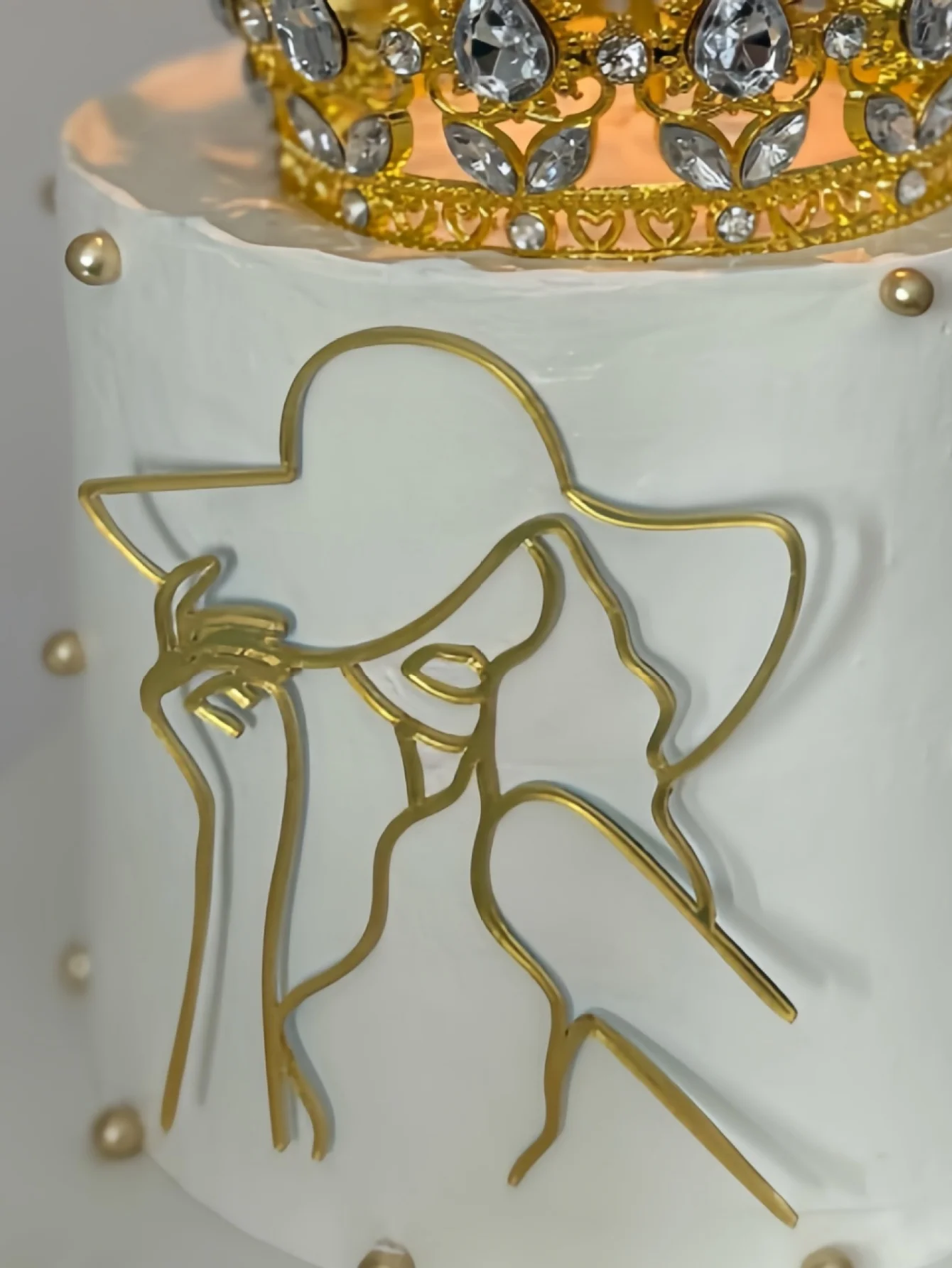 3/5 Stück Goldene Acryl-Kuchendekoration Dessert-Tisch-Deko Backzubehör Valentinstag Hochzeit Geburtstag
