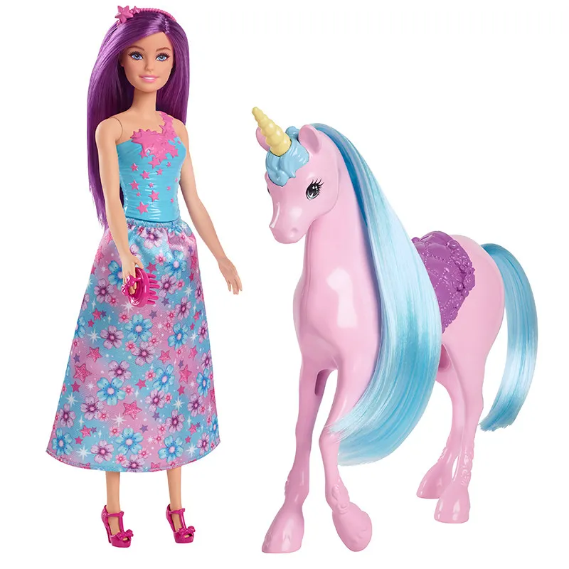 

New Genuine Barbie Dreamtopia Unicorn Doll Set Girls Pretend Play Fairy Tale Cute Doll Desktop Decoration Birthday Toy Gift
