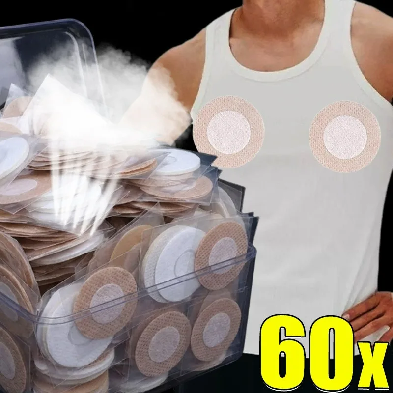 

30/60pcs Mens Nipple Covers Disposable Invisible Chest Patches Waterproof Pasties for Gym Running Swimming Thin Nipple Stickers