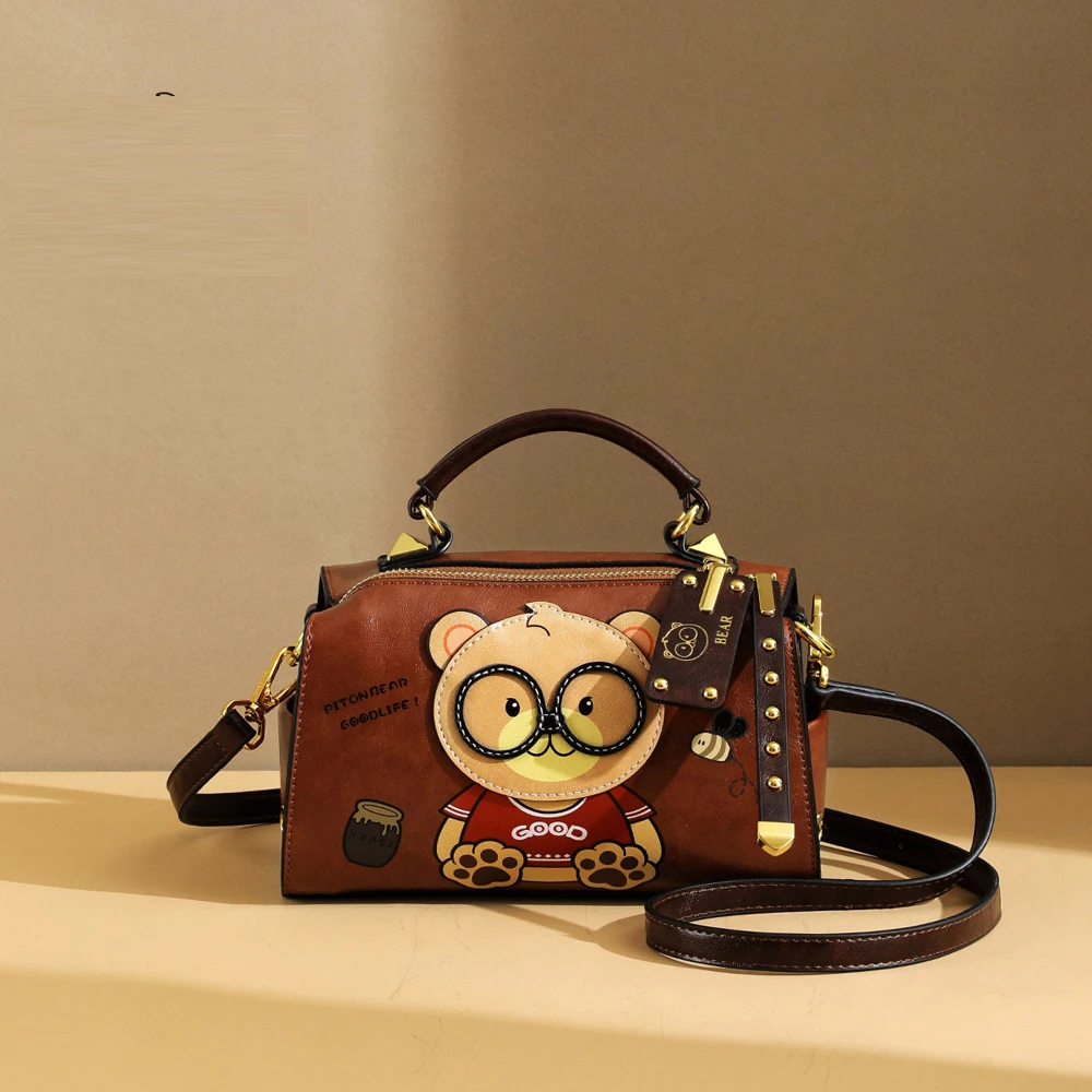 BeiBaoBao Brand Women's Bag Cute Bear Handbag For Women Boston shaped pillow bag Women shoulder bag Crossbody