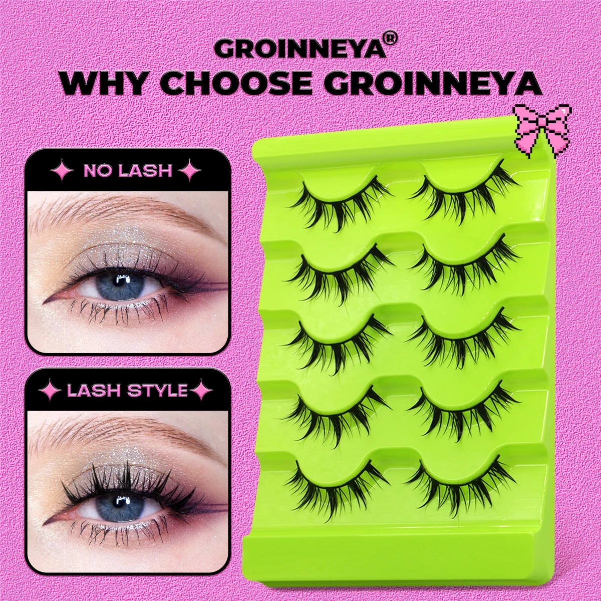 湿度-自然なミンクの髪で作られた3Dつけまつげ,5ペア