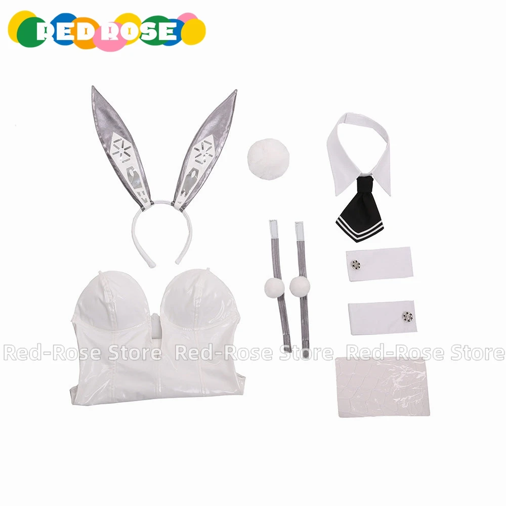 Game Goddess of Victory: Nikke Blanc Bunny Girl Cosplay Costume Halloween Christmas Custom size Any Size Wig - Image 4