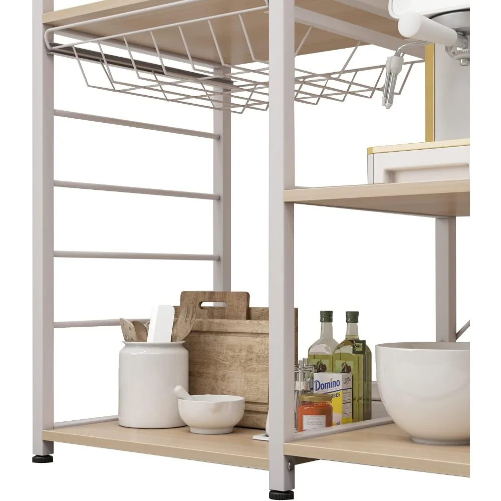 حامل فرن الميكروويف متعدد الوظائف للمطبخ من soges، متعدد الطبقات، منظم التوابل، عربة تخزين، رف محطة العمل، Wh