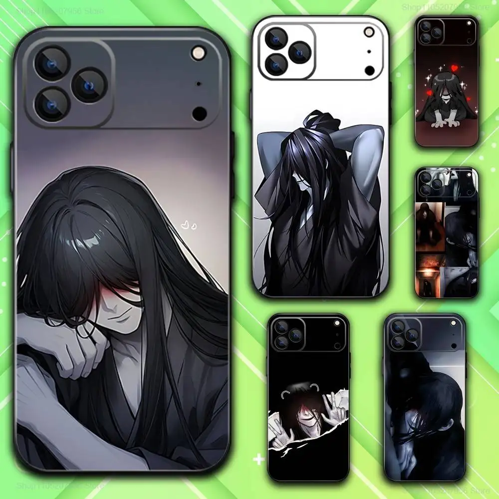 H-Homicipher Mr Crawling Black Phone Case For iPhone 17,16,15,14,13,12,11,Plus,E,Air,Pro,Max,Mini Ultra-Thin