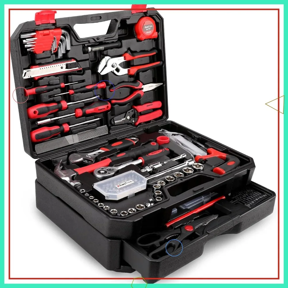 

Набор инструментов для домашнего и авторемонта из 325 предметов с футляром для хранения, идеально подходит для проектов DIY и домашнего обслуживания