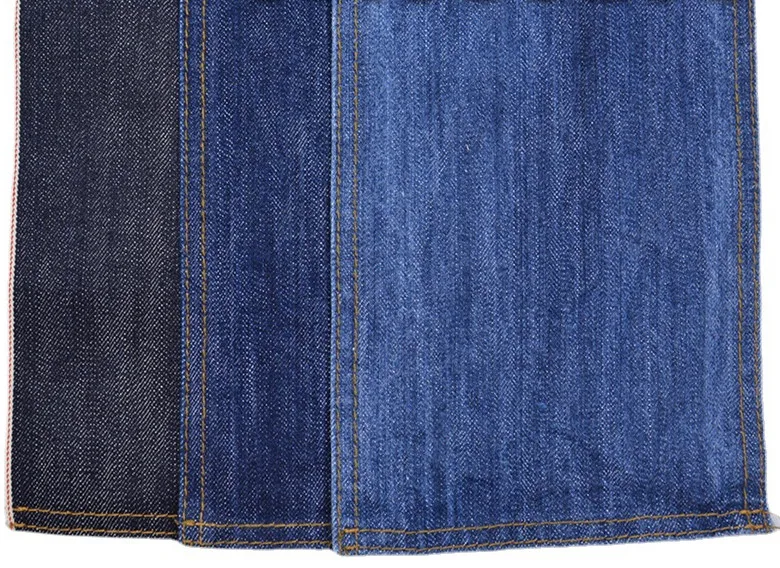 12.3oz Dark Blue Selvedge Slub Denim Fabric Long Jean Shirt Cloth Right Twill Selvage Premium Denim Manufacturers W281925