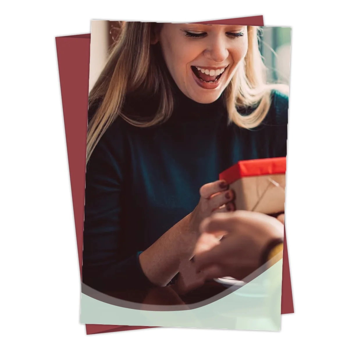 1 Stück personalisierte Fotogrußkarte mit Umschlag, Bild zum Hochladen für Geburtstag, Hochzeit & Dankeschön-Geschenk, DIY-Einladungskarte – Detail 4
