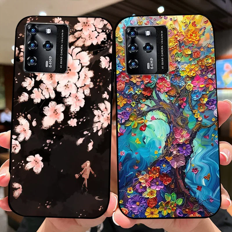 For ZTE Blade V30 9030 Case Flower Silicone Soft TPU Cute Back Cases For ZTE Blade V30 Vita 8030 Cover V30Vita V30 Phone Fundas