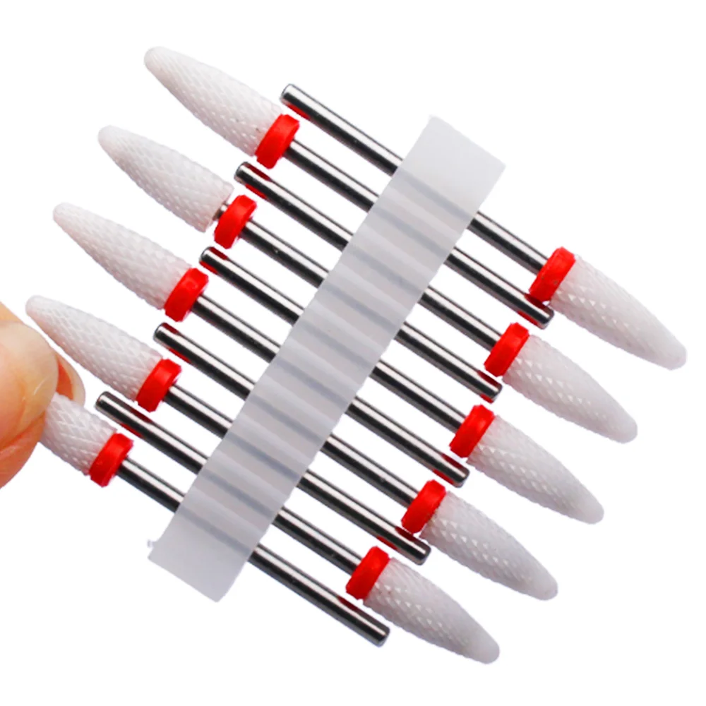 10pc Carbide Manicure Cutters Set Nail Drill Bits Gel Polish Remover Cutter Ceramic Strawberries for Nails Electric Files Tools