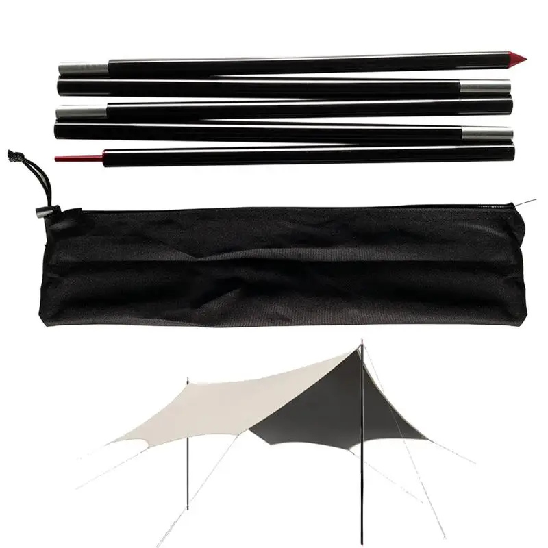 

Tarp Poles Portable Telescopic Camping Pole Portable Heavy Duty Aluminum Tent Poles Outdoor Camping Accessories For Canopy