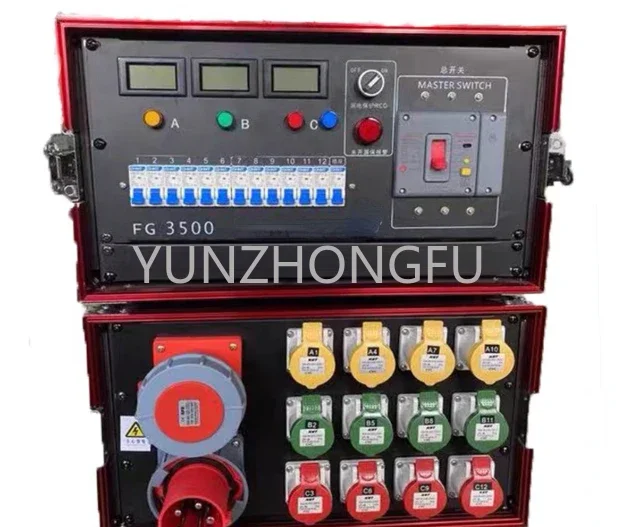 

12-Way Power Box 63A Input Return Stage Lighting Audio Electricity Box Branch Distribution Cabinet