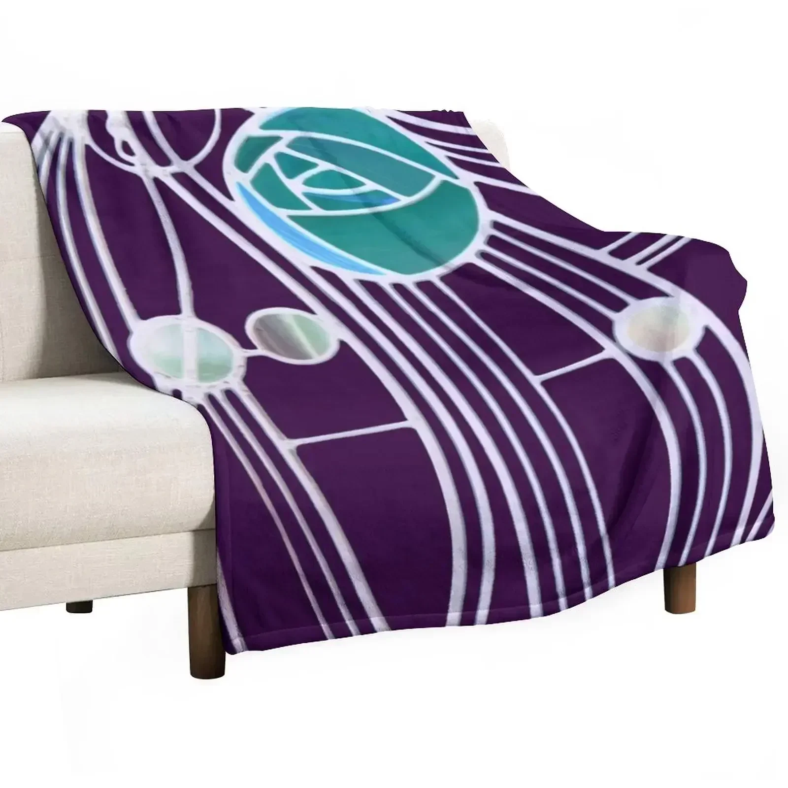 Charles Rennie Mackintosh design Throw Blanket Decorative Sofa Vintage wednesday Single Picnic Bed linens Blankets