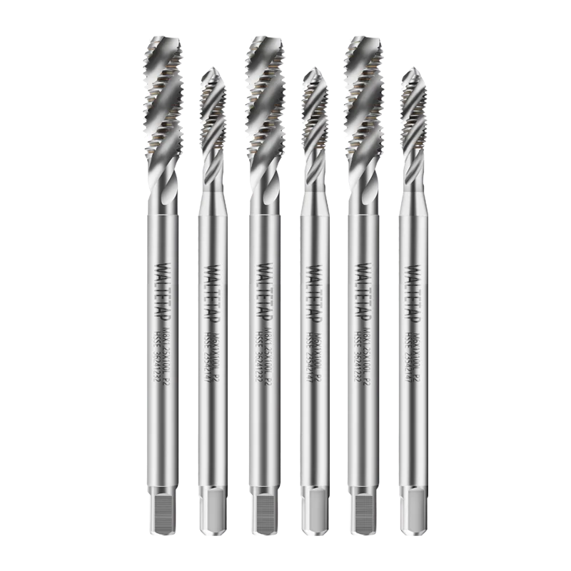 WALTETAP HSSE-M35 JIS Standard Long Shank 100 150 MM Spiral Fluted Tap M12 M14 M16 M3 M4 M5 M6 M8 M10 Machine Screw Thread Taps