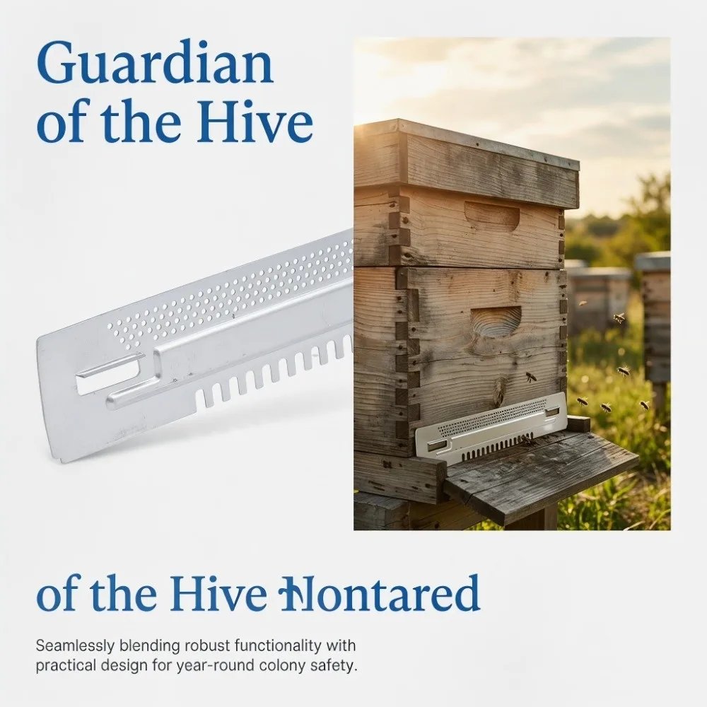 5Pcs Galvanized Iron Beehive Entrance Reducer Silver Escapeproof Beehive Travel Gate Beehive Sliding Guards Apiary Management