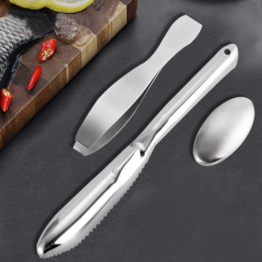 

3pcs 3 Stainless Steel Removers Manual Scraper Cleaning Tools Kitchen Gadgets Seafood Accessories Descale Safely Long