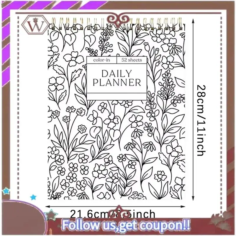 ABBG-Color-In Spiral لخطة مكتب الفصل الدراسي، جدول العمل، قائام المرجعات، كتاب المسوي