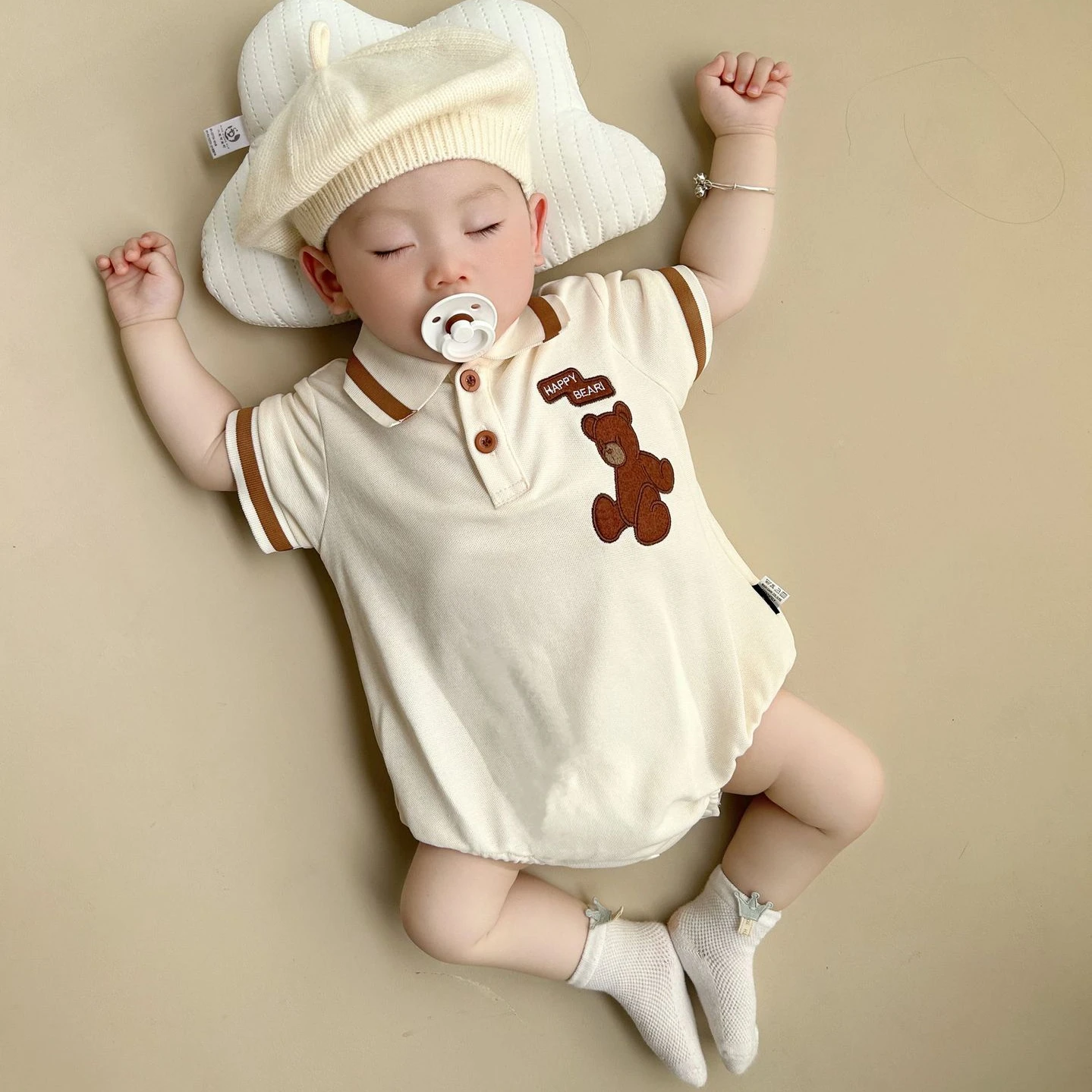 Familie Beer Kleding Moeder En Dochters Zomerjurk Vader Zoon Bijpassende Poloshirts Baby Schattige Bodysuit 2024 Nieuwe Ouder-Kind Kleding