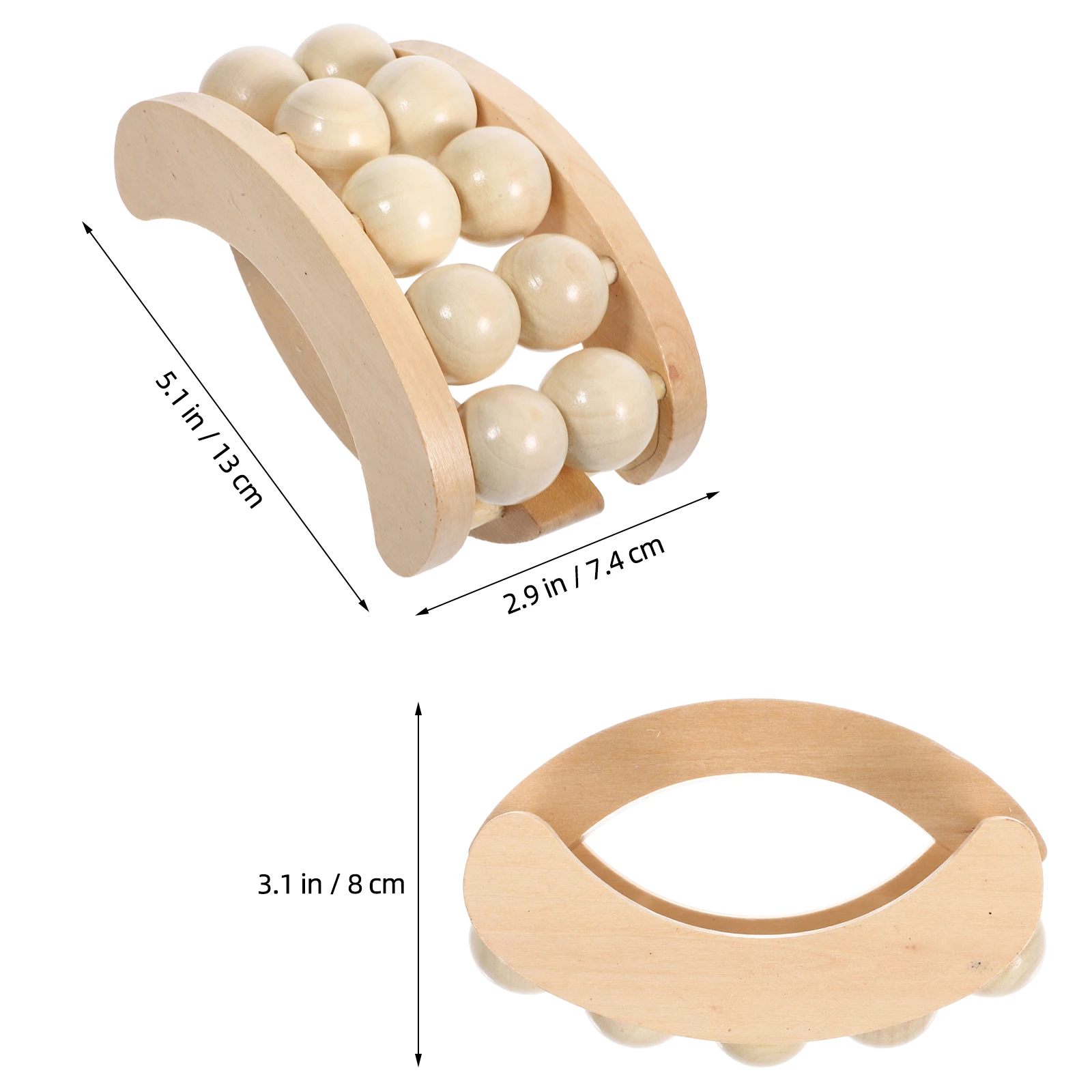 

Natural Wood Massage Roller For Body Muscle Back Neck Leg Calf Handheld Massager Tool Roller Manual Therapy Device Pain Relief