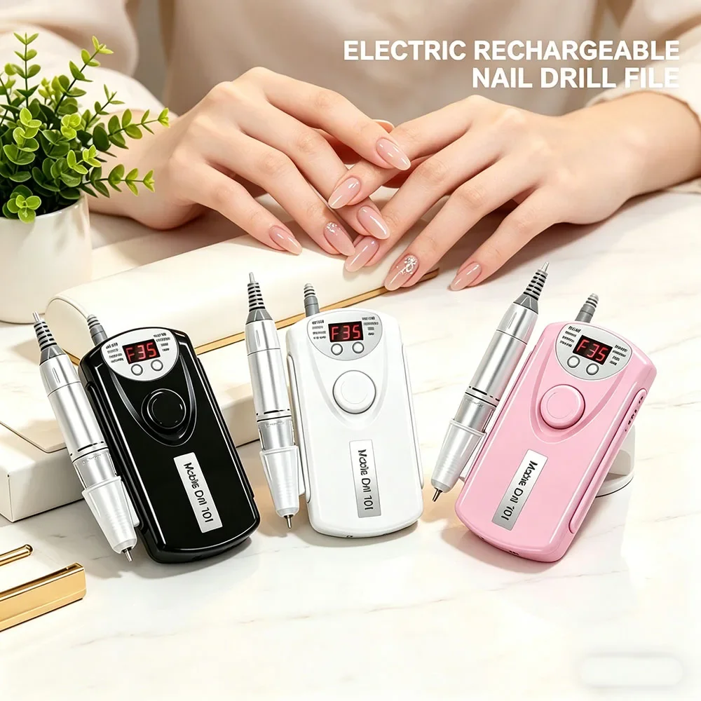 

Rechargeable Electric Nail Sander Polisher Low Noise 35000RPM Professional Nail Drill Manicure