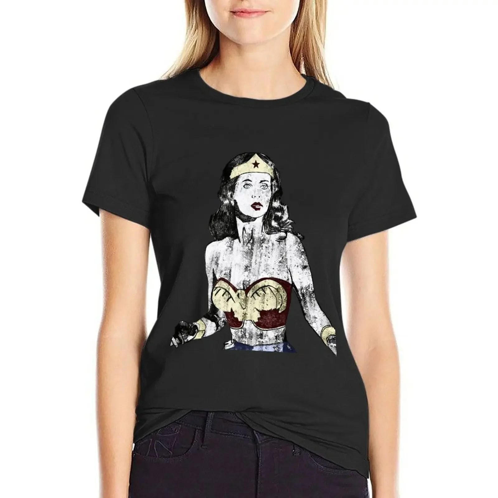 

Lynda Carter Wonderwoman T-Shirt Female clothing tees Short sleeve tee female womans clothing