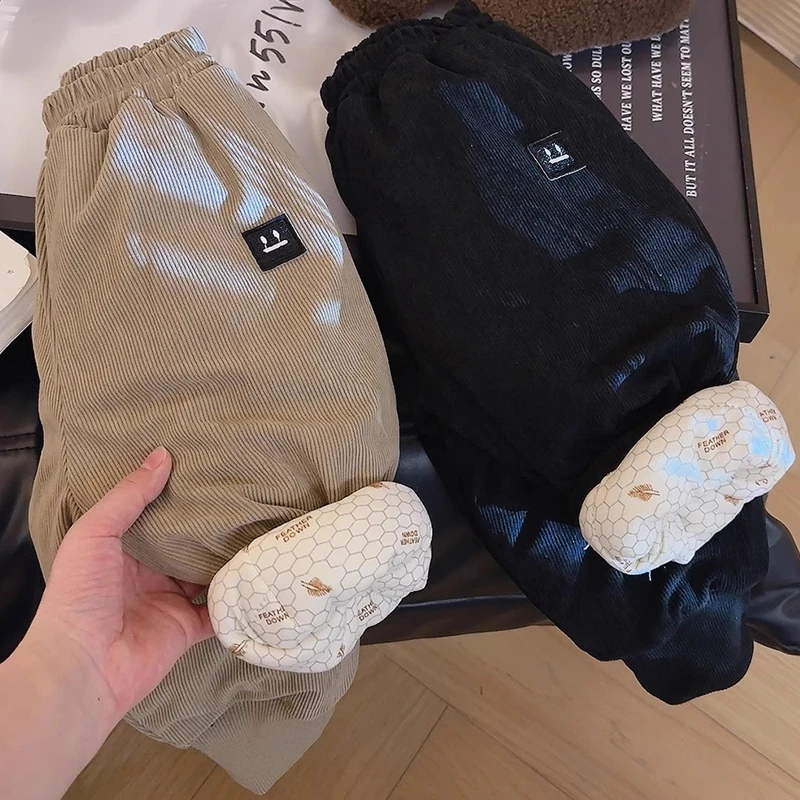 1pcs Kids Thicken Pants Toddler Baby knickerbockers Children Autumn Winter Warm Casual Trousers Boys Girls Fashion Comfort Pants
