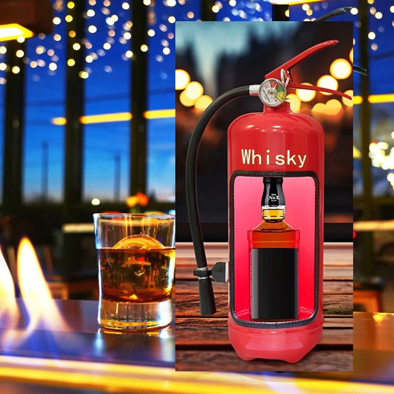 Fire Extinguishers Mini Bar, Novelty Fire Extinguishers Mini Bar Recycle Man Cave Quirky Gift For Whisky Loving Fireman