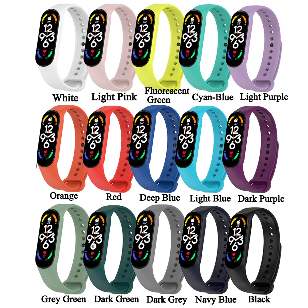 3Pcs Strap For Xiaomi Mi Band 7 6 5 Smart Watch Replacement Wristband Bracelet For Xiaomi Mi Band 6 7 Correa Watchband Miband 5