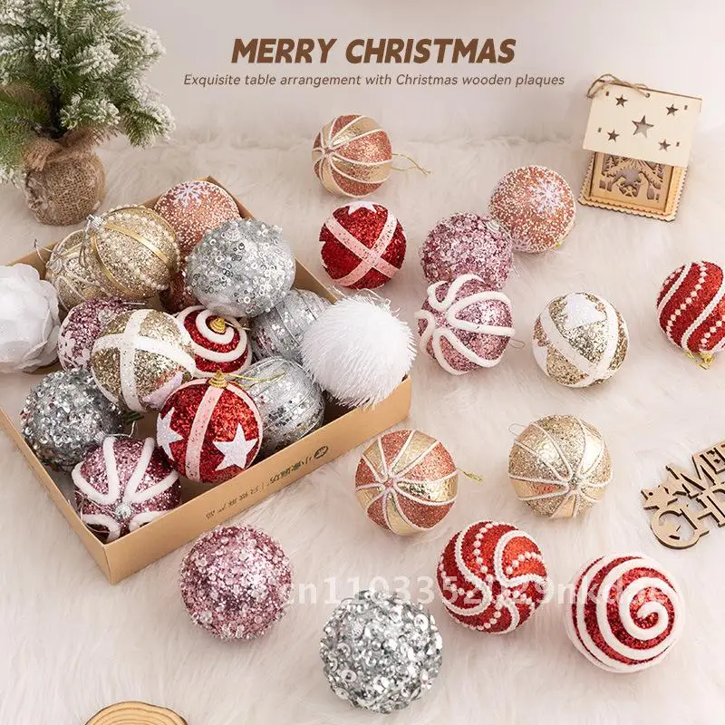 

New Christmas Decorative Ball Christmas Tree Hanging Ball Window Scene Layout Hanging Ornaments Holiday Dress