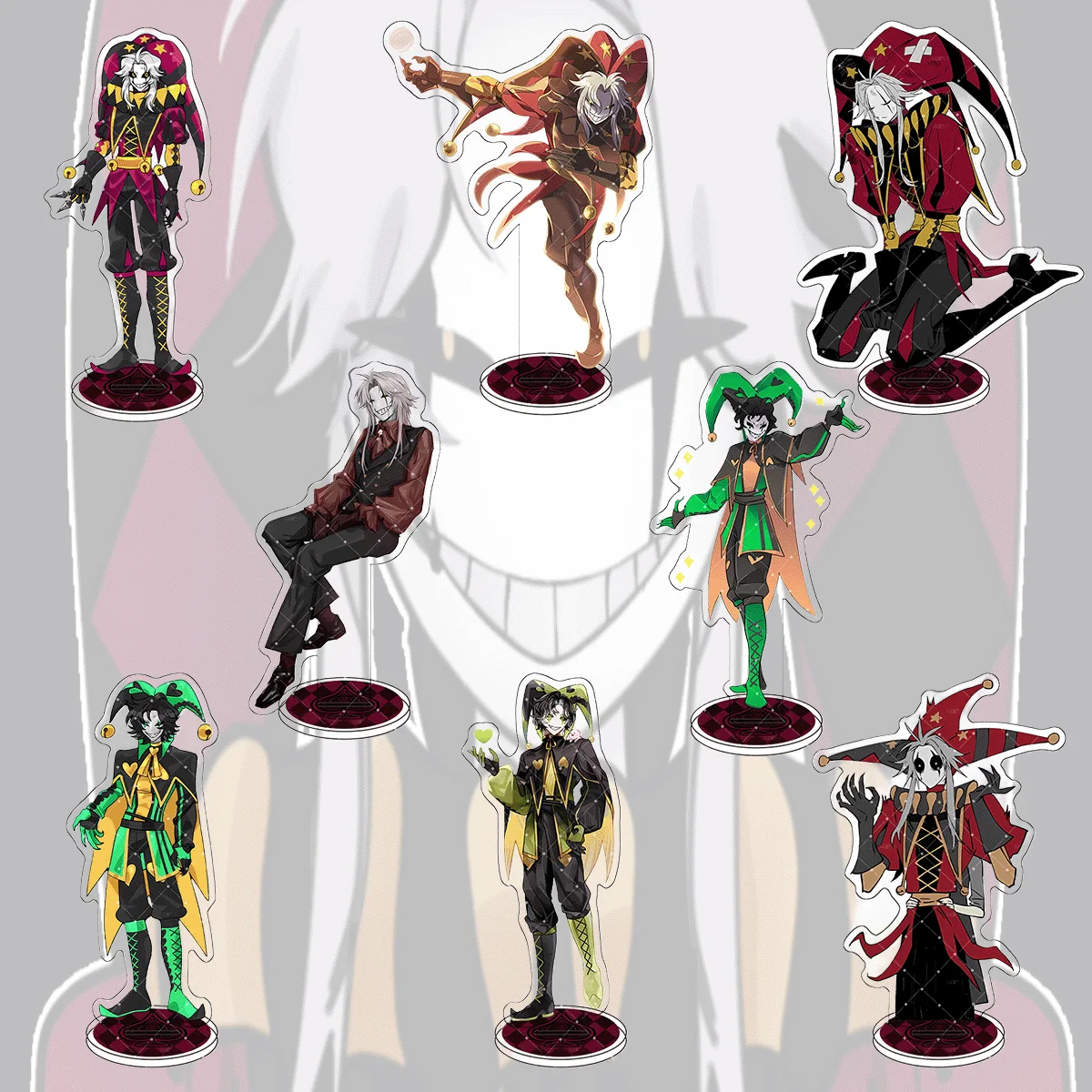 Anime The Freak Circus 15cm High-Q Transparent Acrylic Stand Harlequin Jester Combo Collectible Valentine's Day Gift for Fans