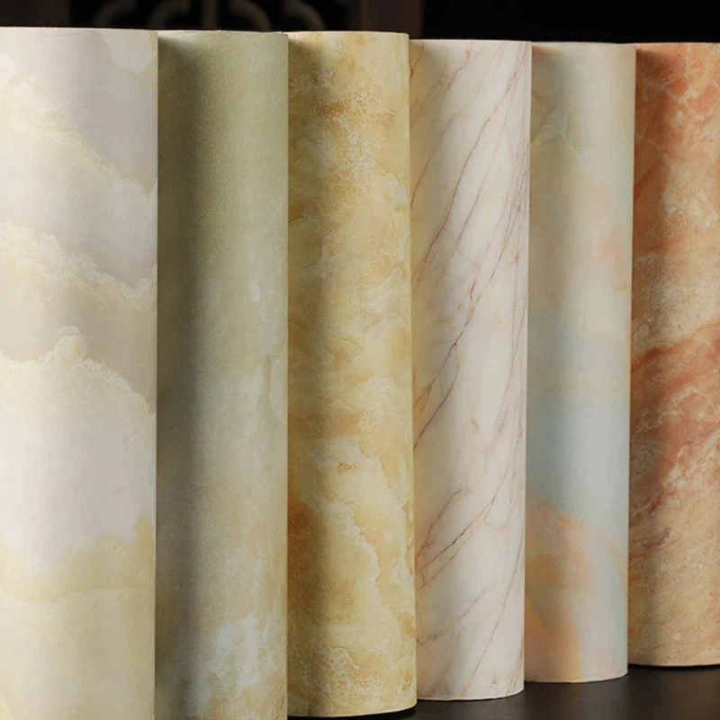 Dream Texture Wax Dye Half Ripe Rice Paper Scroll Sumi Art Brush Professional Calligraphy Long Scroll Creation Work Xuan Paper
