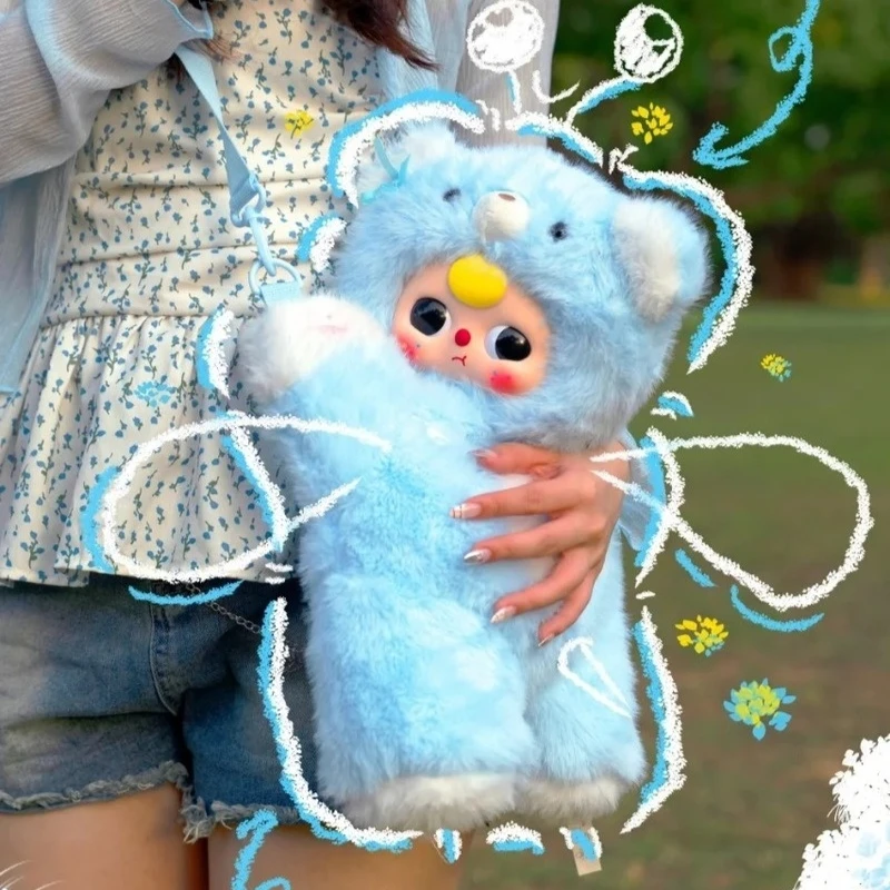 Baby Three Hugs Baby-Rucksack, modischer Plüsch-Rucksack, Blindbox, niedliche Puppe, modisches Spielzeug, Mädchen, Geburtstag, Überraschung, exquisite Geschenke