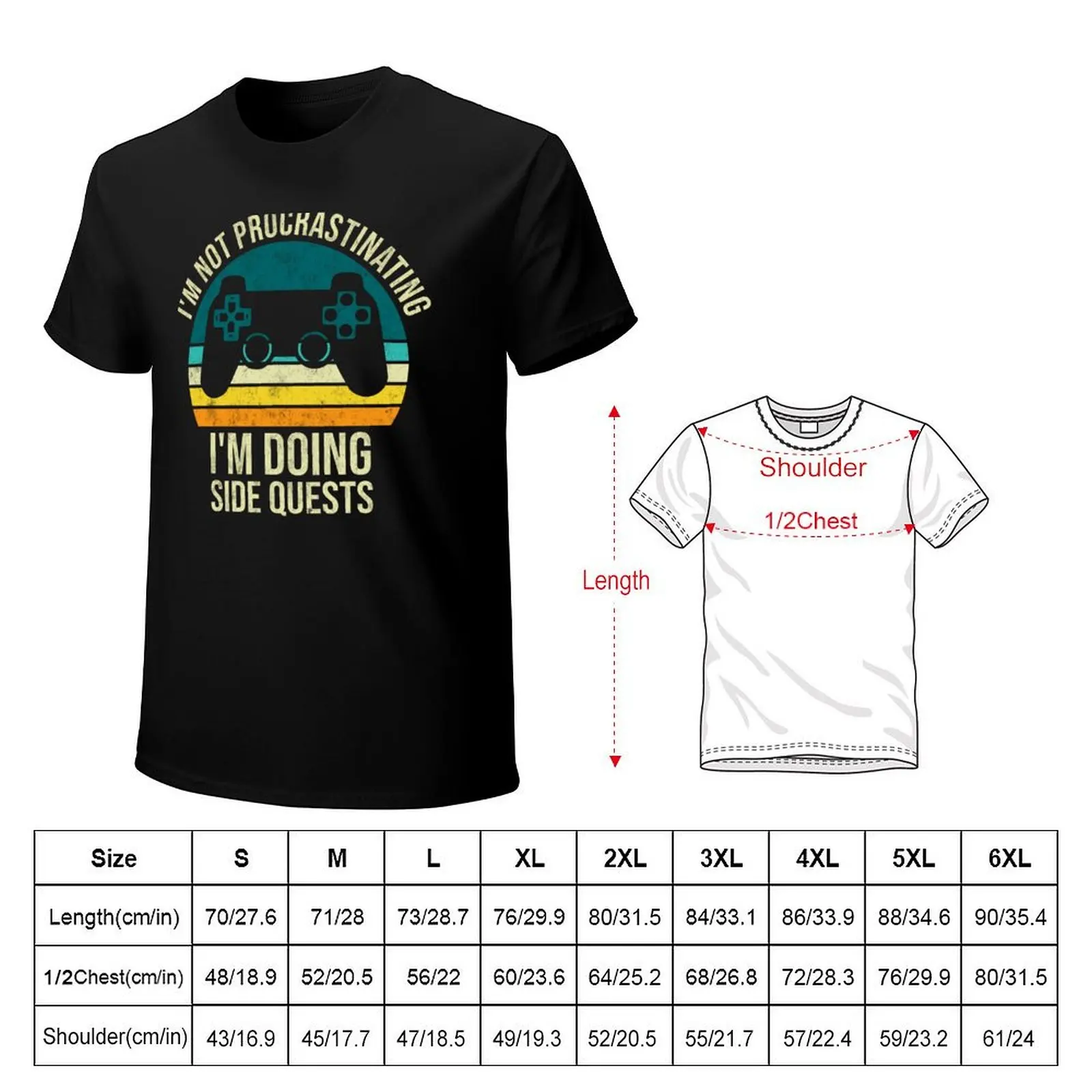 I'm Not Procrastinating I'm Doing Side Quests - Gaming Lover - Love Video Games T-Shirt Casual Basic Street Style T-Shirt