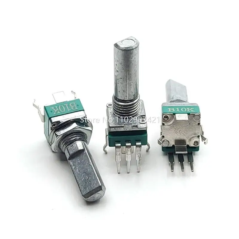 3 Piece RK097 Vertical Plastic-sealed Single Volume Adjustment Potentiometer B10K B20K B50K B100K Handle Length 20MMF