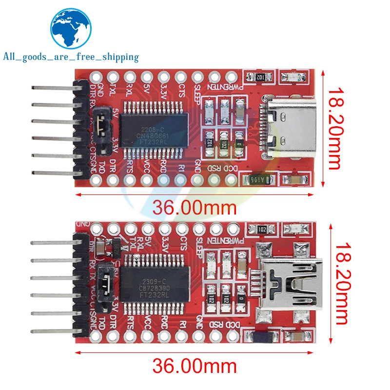 1/3PCS FT232RL FT232 FTDI USB 3.3V 5.5V to TTL Serial Adapter Module for A-rduino Mini Port image 2