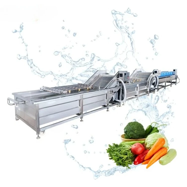 Industrial Fruit and Vegetable Cleaning Machine for High-Volume Processing with Bubble Washing