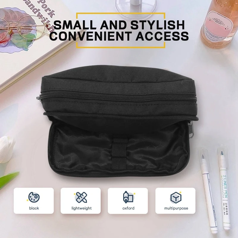 

Большой пенал из оксфордской ткани, органайзер для хранения маркеров и ручек, простая сумка для канцелярских принадлежностей, школьный и офисный органайзер - AT35