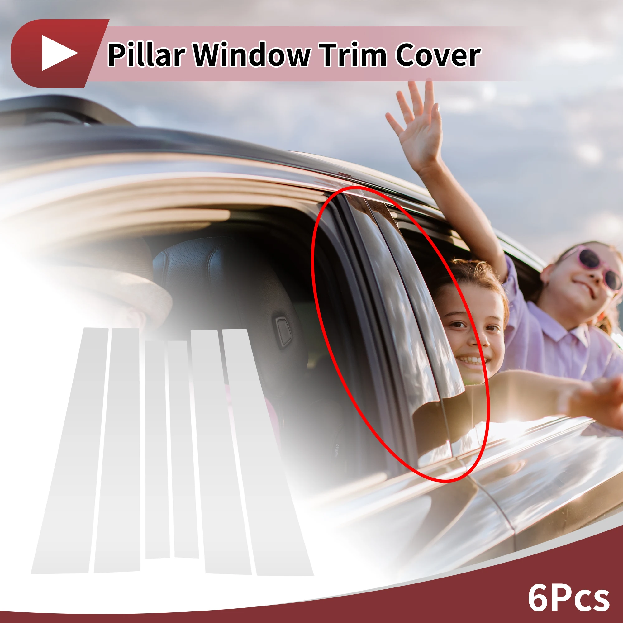 

UXCELL передняя задняя левая и правая дверная стойка, оконная накладка для Mitsubishi Pajero Sport 09-15