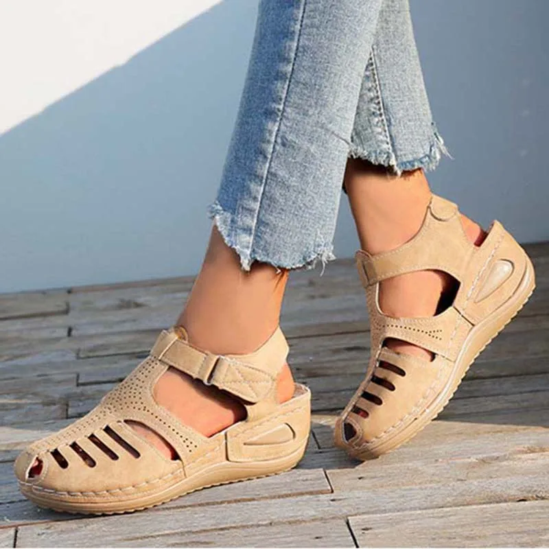 Summer Women Shoes Sandals Elegant Walking Shoes Plus Size Women Shoe Wedge Sandals Ladies Beach Footwear Female Women Sandal