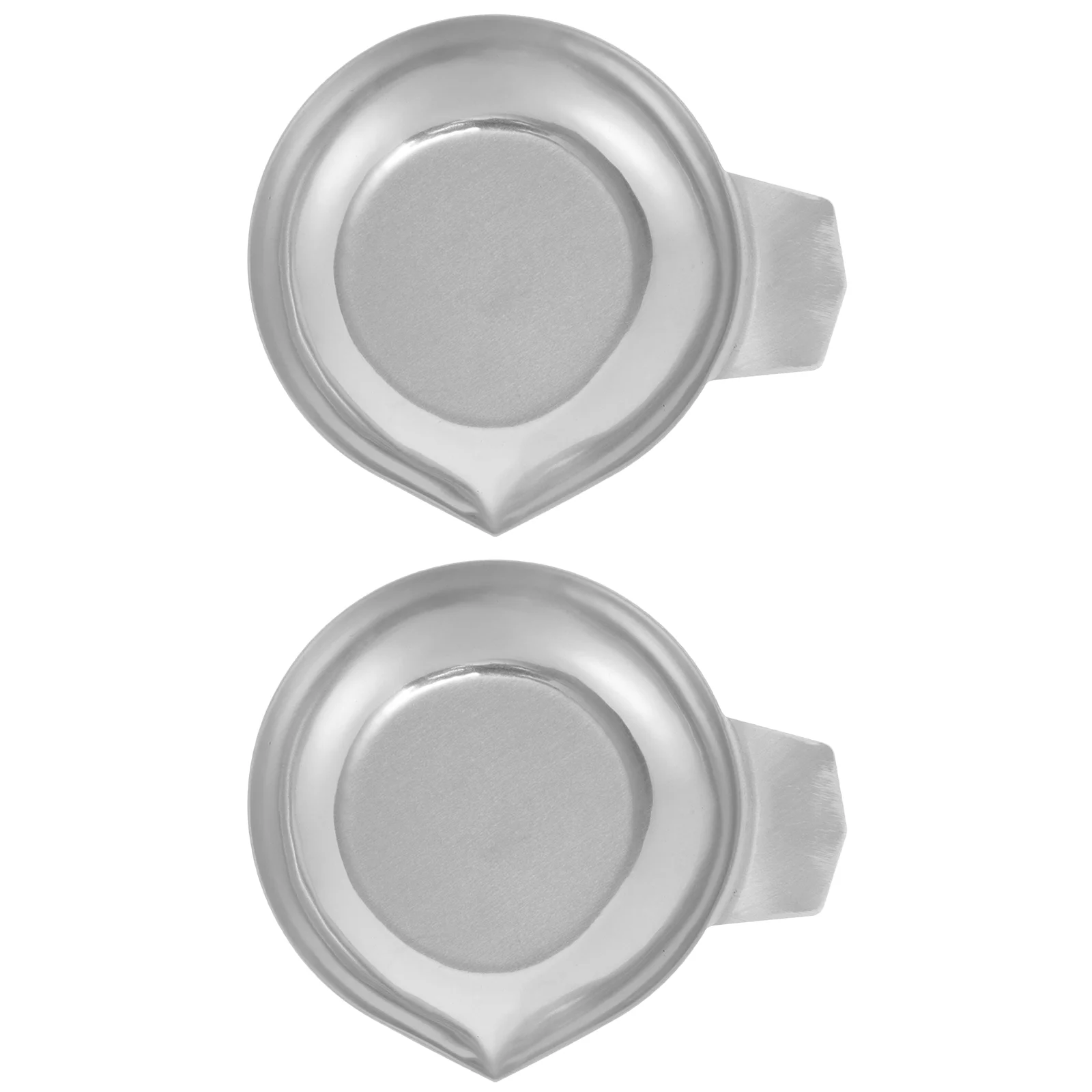 2 Pcs Diamond Weighing Pan Digital Scale Powder Measuring Pans Metal Dish Tray Stainless Steel