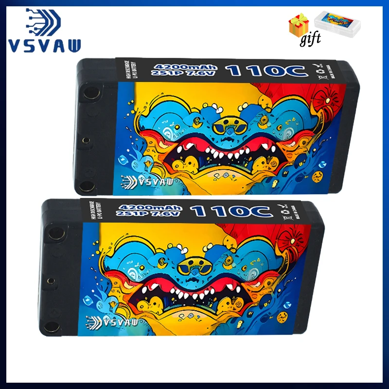Atualizar vsvaw 7.6v 2s 4200mah 110c hv lipo bateria compatível com 1/10 controle remoto corrida rc modelo tanque brinquedo bateria