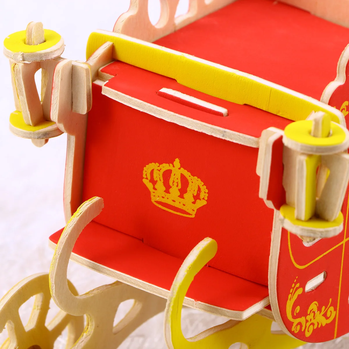 Carrozza Kit puzzle in legno 3D educativo fatto a mano per bambini Puzzle educativi per adulti Set di costruzione decorativo fai da te