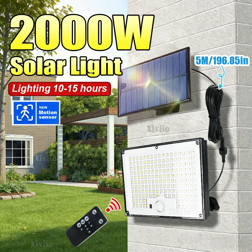 

Солнечные светильники для улицы с отражателем и 3 режимами освещения, настенные светильники с датчиком движения, водонепроницаемые IP65, для сада и двора