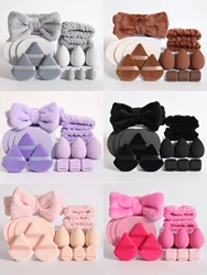 15 件套 Cosmetic Puff Makeup Sponge Blender Beauty Egg Foundation Sponges Puff Wash Face Headband Wristband Make up Accessories