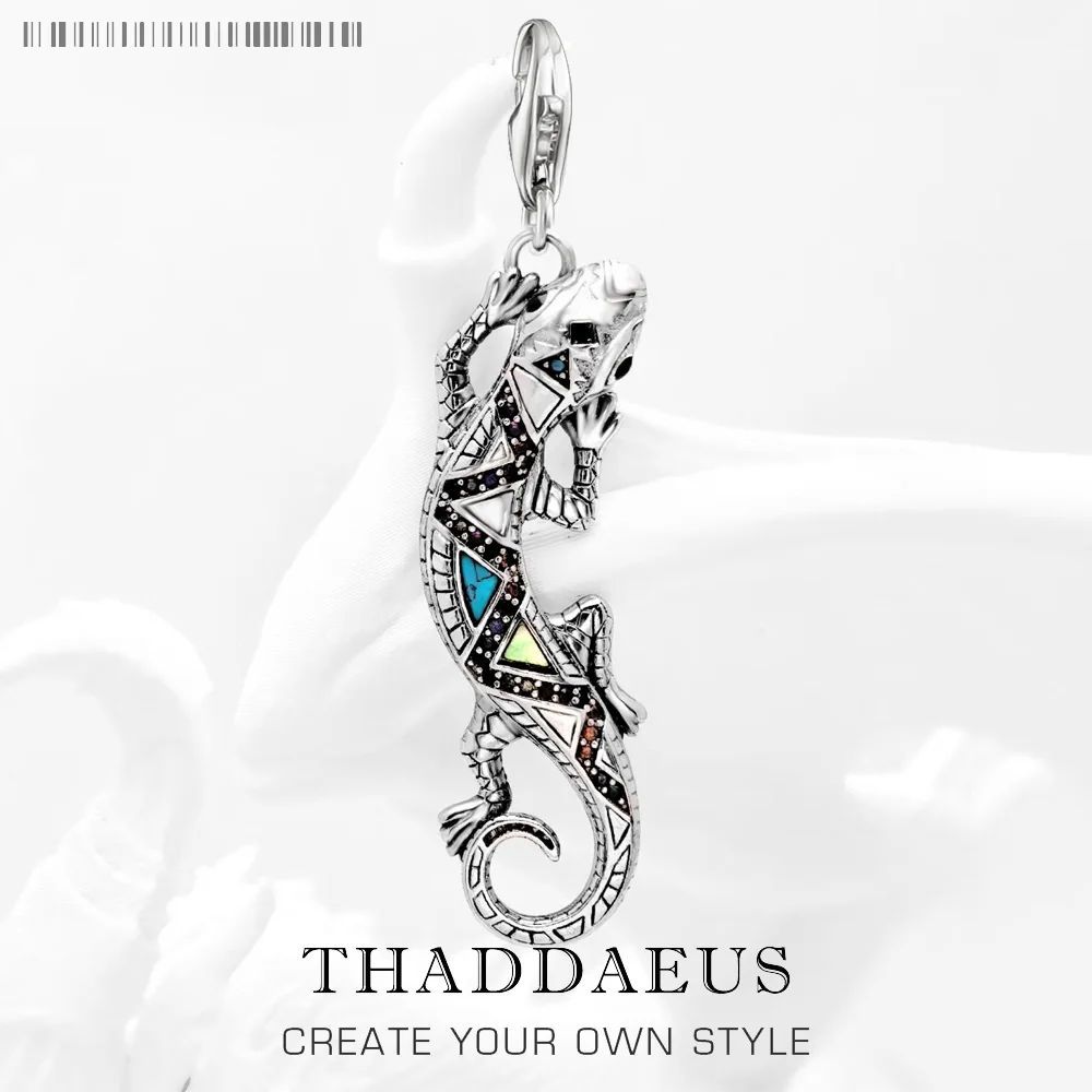 

Lizard Pendant Charm 925 Sterling Silver Turquoise Gift Lucky Jewelry For Women Men