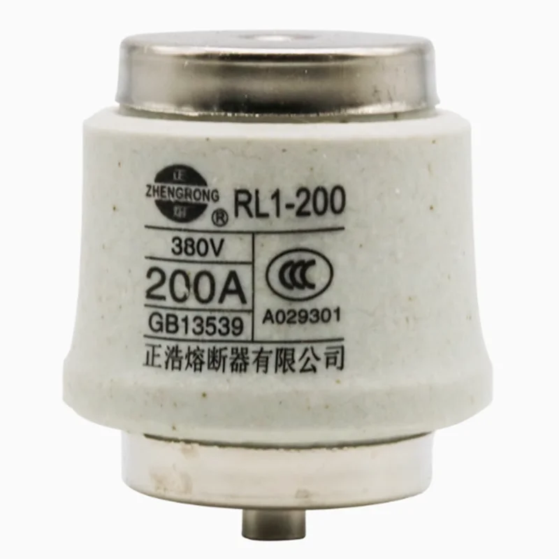 RL1-200 spiral ceramic fuse body fuse core 125A 150A 200A fuse tube 380V