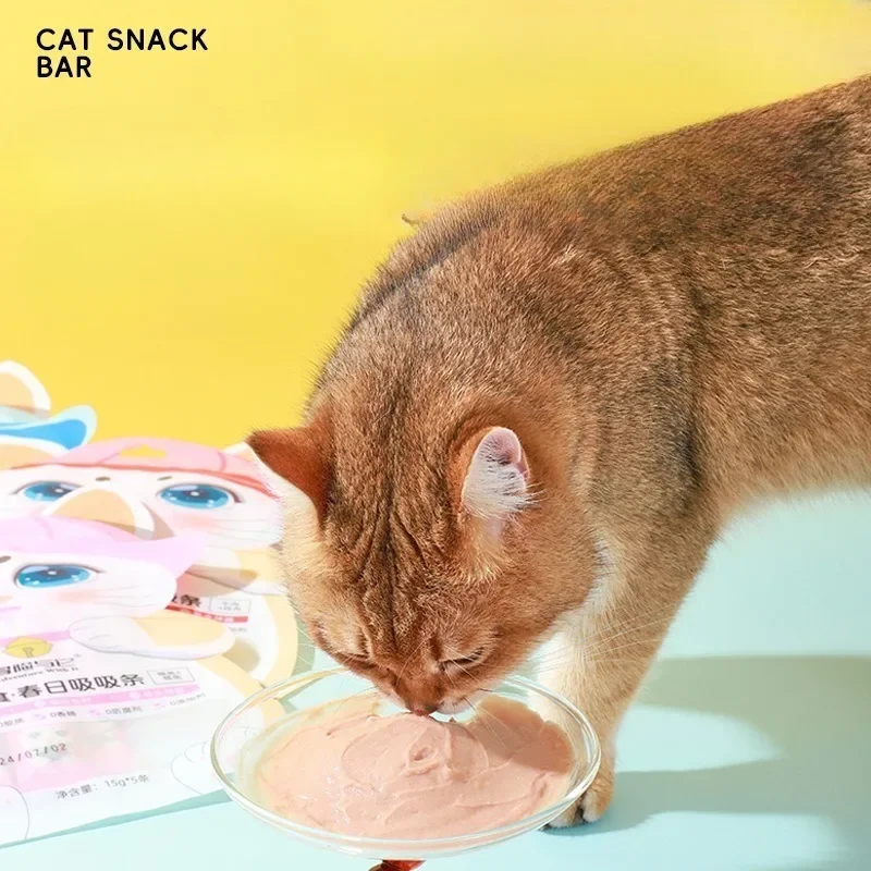 25pcs Cat Snacks Cat Stripe Pet Snack Cat Bars Kitten Wet Food Nutritional Chicken Salmon Snack Canned Pet Training Reward Snack