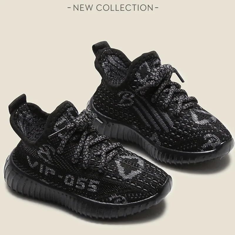 2024 Children Spring Autumn Stylish Comfy Sneakers Breathable Mesh Lightweight Lace-Ups Causal Boys Girls Soft Shoes