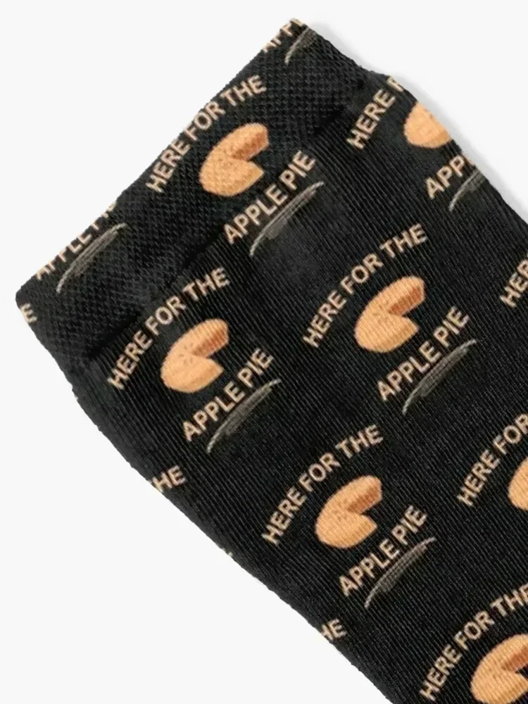 Funny Apple Pie Dessert Gift product - Here for The Apple Pie Socks designer Wholesale Novelties Running Socks Men Women's