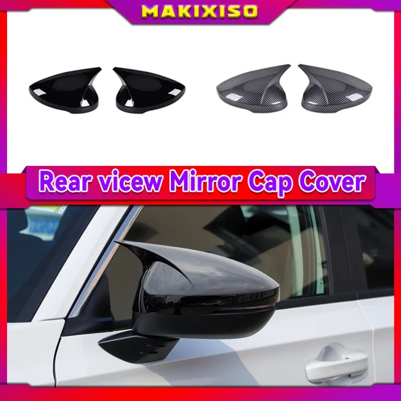 

Horn ABS Carbon Fiber Style Rear View Mirror Cover Rearview Caps For Honda Civic 11th 2022