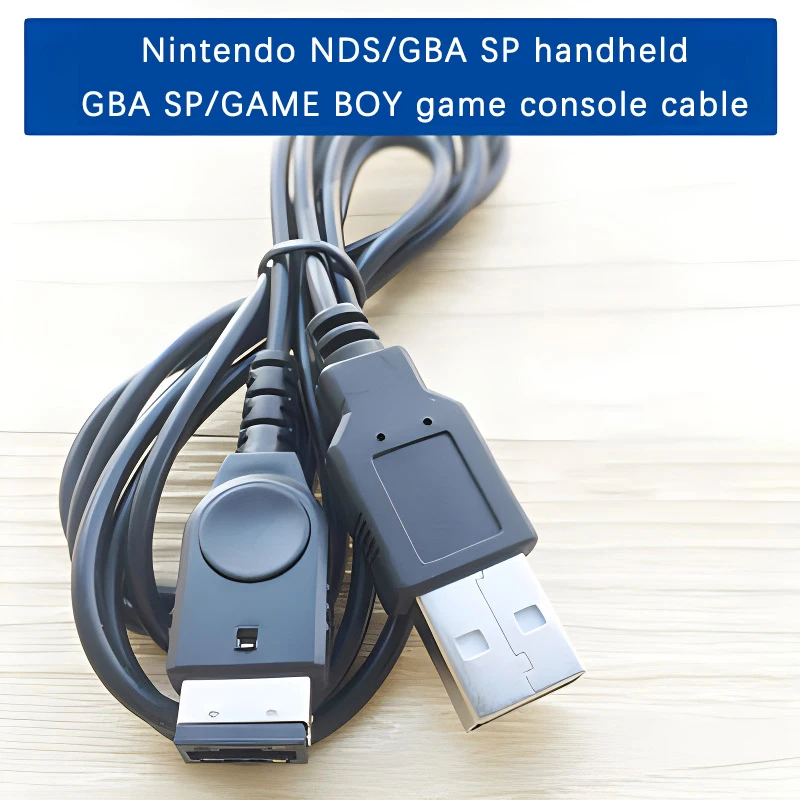 1PC Black USB Charging Advance Line Cord Charger Cable For/SP/GBA/GameBoy//DS